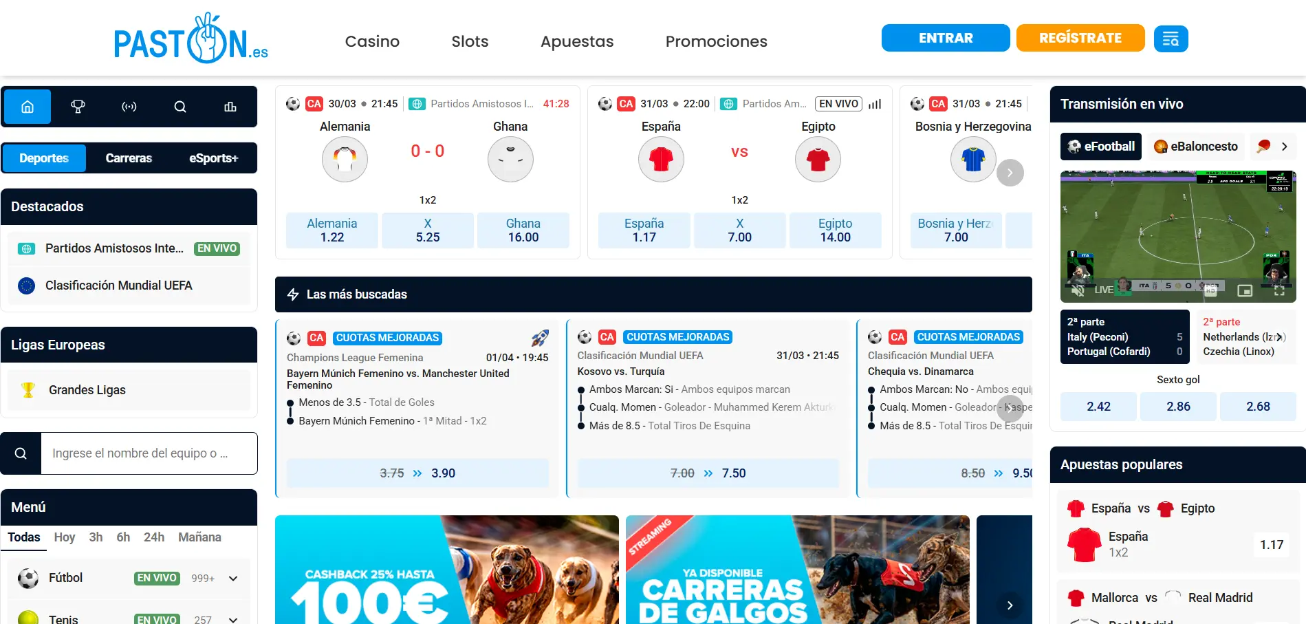 Paston apuestas deportivas